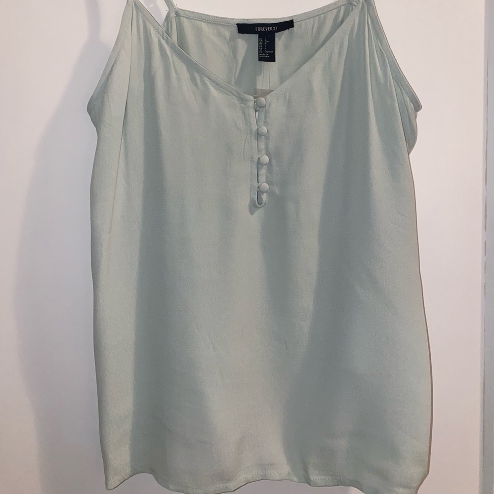 Sleeveless sea foam blouse